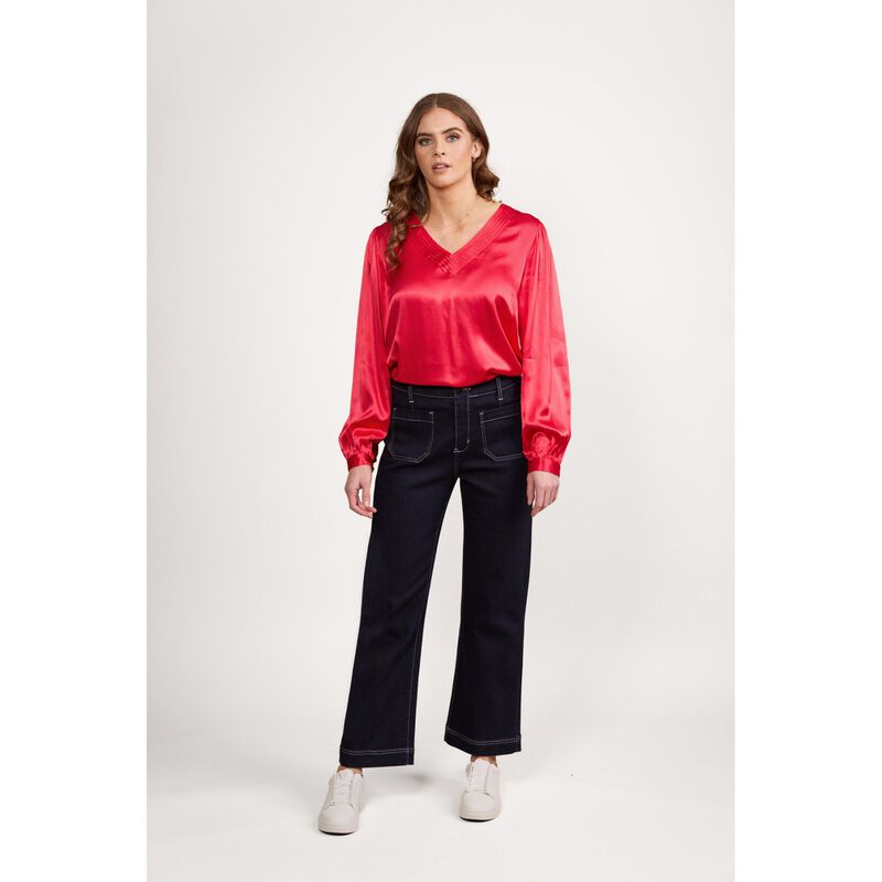 Vassalli Wide Leg Ankle Grazer Jean image number 9